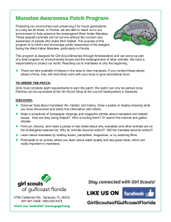 Manatee Awareness Patch Program - Girl Scouts of Gulfcoast Florida