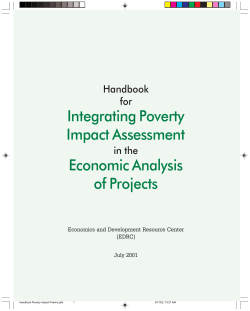 Handbook for Integrating Poverty Impact Assessment in the