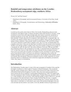 Rainfall and temperature attributes on the Lesotho