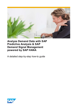 Analyze Demand Data with SAP Predictive Analysis