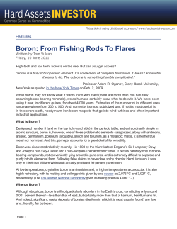 Boron: From Fishing Rods To Flares