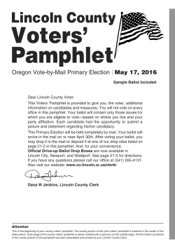 County Voters` Pamphlet