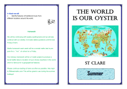 The World is our Oyster &ndash; Summer 2