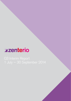 Investor Relations | Interactive TV Services | Zenterio