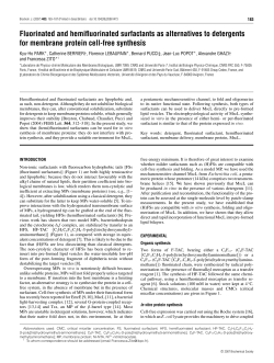Fluorinated and hemifluorinated surfactants as alternatives to