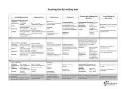 Scoring the B2 writing test