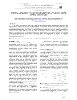 optical analysis of various reflectors applied in solar beam down tower
