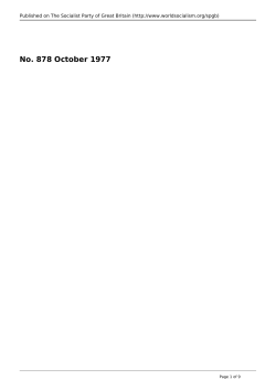 No. 878 October 1977 - World Socialist Movement