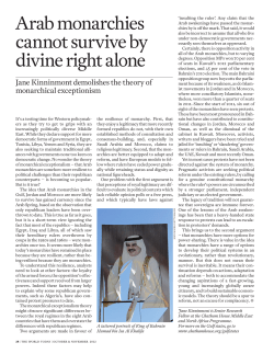 Arab monarchies cannot survive by divine right alone