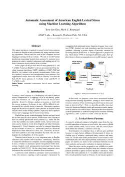 Automatic Assessment of American English Lexical Stress using