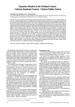 expansive binders in the Portland cement