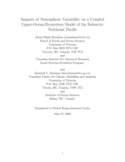 Impacts of Atmospheric Variability on a Coupled Upper