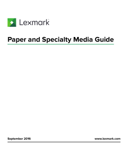Paper and Specialty Media Guide