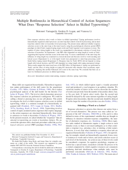 Multiple Bottlenecks in Hierarchical Control of Action Sequences