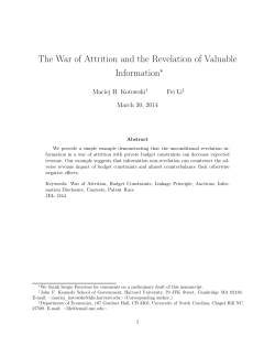 The War of Attrition and the Revelation of Valuable Information