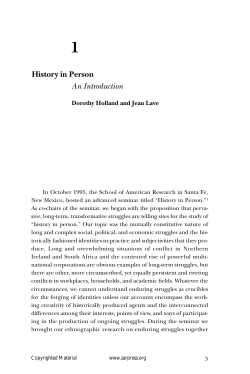 History in Person An Introduction