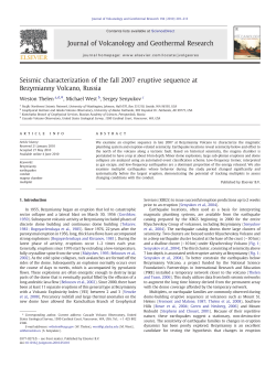 Seismic characterization of the fall 2007 eruptive sequence at
