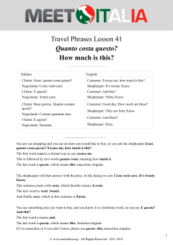 Travel Phrases 41 Quanto costa questo? How much is