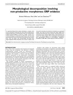 Morphological decomposition involving non