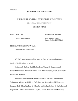 HEALTH NET INC v. RLI INSURANCE COMPANY | FindLaw