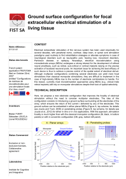 Ground surface configuration for focal extracellular electrical