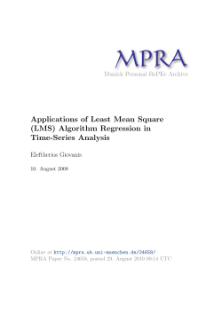 Applications of Least Mean Square (LMS) Algorithm Regression in