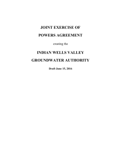 (JPA) Agreement for IWV GSA - revised 06/15/16