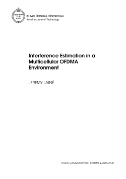 Interference Estimation in a Multicellular OFDMA Environment