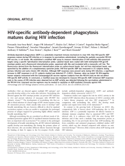 HIV-specific antibody-dependent phagocytosis (ADP)