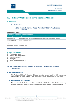 3.6.5a. Special Collecting Areas: Australian