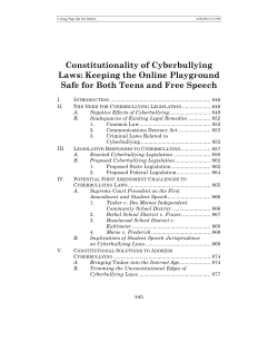 Constitutionality of Cyberbullying Laws
