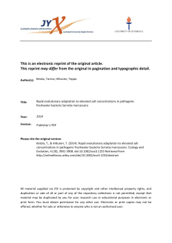 Rapid evolutionary adaptation to elevated salt concentrations in