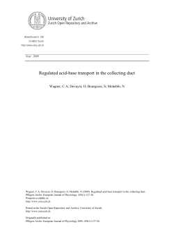 Regulated acid-base transport in the collecting duct
