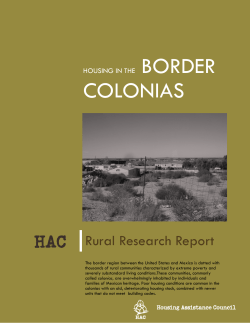 Housing in the Border Colonias