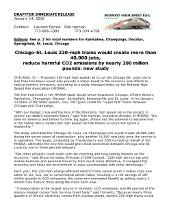 : Chicago &ndash; St. Louis 220-mph trains