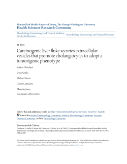 Carcinogenic liver fluke secretes extracellular vesicles that promote