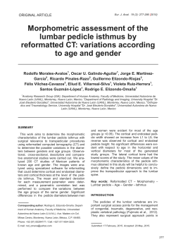 Morphometric assessment of the lumbar pedicle isthmus by