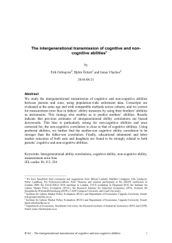 The intergenerational transmission of cognitive and non