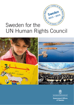 Sweden for the UN Human Rights Council