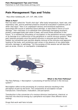 Pain Management Tips and Tricks from ALN Magazine