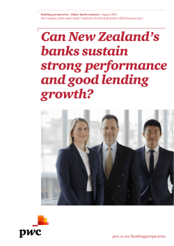 Can New Zealand`s banks sustain strong performance and good