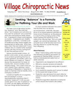 May - Dr. Tammy Karp, DC. 1012 North 3rd St. Marquette, MI. 49855