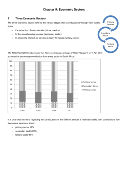 Chapter 5: Economic Sectors