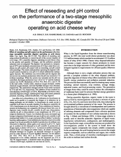 Effect of reseeding and pH control on the performance of a two