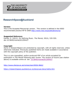Musical - ResearchSpace@Auckland