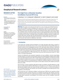 First light from a kilometer-baseline Scintillation Auroral GPS Array