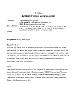 POL365 Political Communication - sylabus