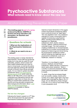 Psychoactive Substances - Mentor