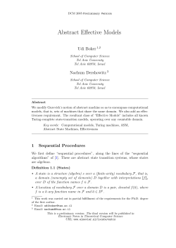 Abstract Effective Models