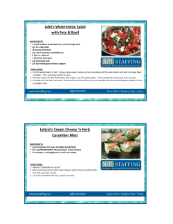 to a PDF of our Staff`s Summer Drink Recipes.